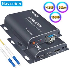 hdmi거리연장기 전송증폭기 증폭기 수신기 Navceker 20Km HDMI 광섬유 US 110vB KVM 익스텐더 비디오 송수신기 LC 광케이블 마우스 키보드 PC용, HDMI KVM Over Fiber, UK Power Plug