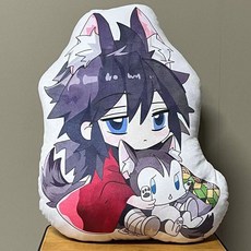 新北出貨 二次元动漫周边鬼灭之刃抱枕炭治郎我妻善逸祢豆子蝴蝶忍玩偶靠枕, 蝴蝶忍,45cm【双面图案】