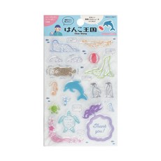 莫莫日貨 日本原裝 World craft 水晶印章 透明印章 水族館主題手帳印章 CS-010, 1個