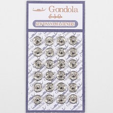 똑딱이단추 똑딱단추 스냅단추 똑단추, 스냅단추5mm니켈(24개), 1개