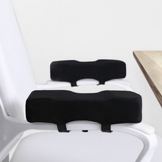 메모리폼 의자 팔걸이 쿠션 책상 팔꿈치 손목받침대 5cm, 01 A.2개 1세트, 그레이