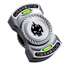 指尖陀螺 指尖解壓 陀螺解壓神器 三合一玩法金屬磁力推牌edc啪啪幣無聊減壓解壓玩具, 銀色【帶夜光】, 1個