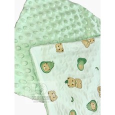 可愛動物造型嬰兒安撫毯 淺綠色, 1個