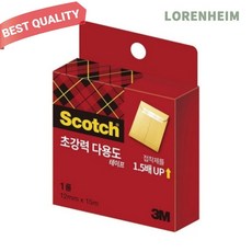 SCS 3M 스카치 강력 투명테이프 리필 SH1215R 12mm 15m 12개입 정리용테이프세트