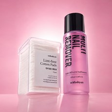 위드샨 더스트제로 멀티 네일 리무브 세트 (먼지없는 네일솜 + 멀티 네일리무버 100ml), 1개