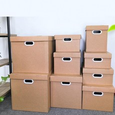 (쏘어링팜) 무드 크라프트 종이 상자 리빙 박스 보관함 포장 수납함 사무실 장식 소품 정리 홀더, N0, 1개