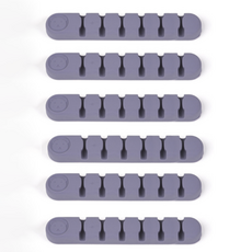 BRISK STYLE 電線收納夾 6孔 電腦桌電線整理固定夾, 6個