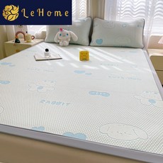 LeHome 冰豆豆軟席 涼感水洗空調軟墊, 靈萌冰豆豆涼感席-兔寶熊藍,200*220cm單涼蓆