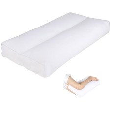 사이드 슬리퍼를 위한 미니업웰 무릎 베개 - 허리 다리 사이 및 아래 다리 허리 완화를 850G 7D 대안이 있는 100% 면직물 흰색, White, 4 in