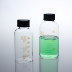 실험실 눈금 원형 붕규산염 유리 시약병 세럼 병 눈금 샘플 바이알 5ml ~ 1000ml, 09 5ml 10pcs