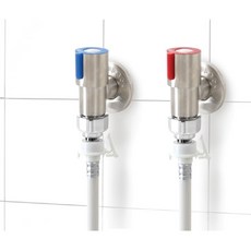 코텍 세탁기 슬림 수도 밸브 W-9359 간편 ON OFF 냉수 온수, 1개