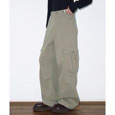 [헬레네파리스] 로고 니들 파라슈트 팬츠 [카키 베이지]