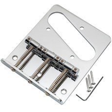 뮤직릴리 베이직 54mm(2-1/8 인치) 기타 텔레 브릿지 Musiclily Basic 54mm(2-1/8 inch) Guitar Tele Bridge with Steel Pla