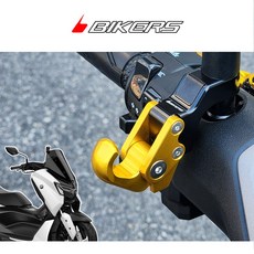 25년- 야마하 NMAX125 바이커스 미러형 봉지걸이 엔맥스 접이식 후크 고리, 골드, 1개