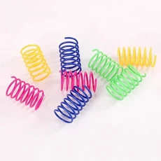 트레조 4pcs 새끼 고양이 넓은 내구성 게이지 봄 다채로운 스프링 애완 동물 코일 나선형 Intera, 16 pcs