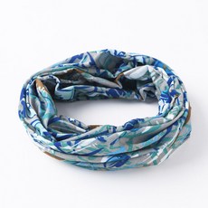 兩條裝】戶外輕薄透氣魔術頭巾男速幹護頸防曬面罩女遮臉防風圍脖, 騎行藍綠, 1個