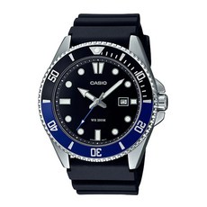 CASIO 卡西歐 200米潛水錶 黑藍 MDV-107-1A2
