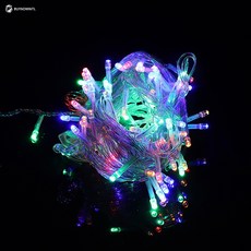 LED燈串 燈飾 室內裝飾燈 生日派對裝飾燈串 戶外滿天星彩燈 露營燈 聖誕節 婚禮裝飾燈 節日氛圍燈 110V插電, 1個, 10M彩燈