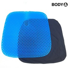 바디앤 특대형 무중력 3D에어 방석 실리콘 젤 밸런스 여름 쿨 벌집 통풍 차량용 사무실 의자 + 전용메쉬커버 포함, 1개세트(방석+메쉬커버)