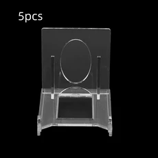 조정 가능한 카드 홀더 디스플레이 스탠드 사진 프레임용 경량 플라스틱 스탠드 트레이딩 카드 랙 오피스, 02 Movable  5pcs