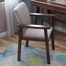 조립식 팔걸이 있는 체어 식탁의자 패브릭의자 원목 패브릭체어 그레이 월넛, 1개, 03. 월넛+그레이