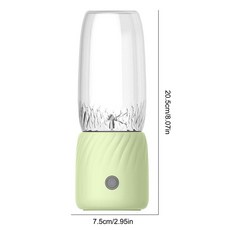 휴대용 착즙기 무선 전기 미니 믹서기 과일 믹서 추출기 다기능 주스 메이커 350ml, Green