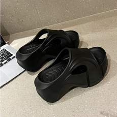 ZCBV 신수지 키높이 비글 슬라이드 슬리퍼 에어 편안한 로브 통굽 샌들 신발