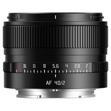 티티아티산 AF 40mm F2 풀프레임 소니 E마운트 전용 자동 초점 미러리스 단렌즈, 블랙 블랙