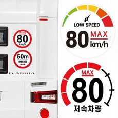 캠핑 카라반 저속차량 속도제한 안전추월 고휘도 반사 스티커 모음, 1개, 원형 계기판(컬러)_02. 90km-컬러