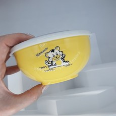 ZEBRA 三色碗 兒童碗 湯匙 304不銹鋼 幼兒園必備 斑馬牌 幼稚園碗 兒童不鏽鋼碗 兒童隔熱碗 PE蓋, 1個, 黃色-PE蓋款