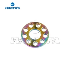 Wanyifa 티타늄 와셔 M6 M8 M10 스페이서 오토바이 차량용 9 홀 가스켓, 04 Rainbow, 03 M10