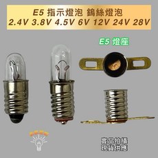 新朕照明 E5 鎢絲燈泡 指示燈泡, 4個, E5 燈座, 其他顏色