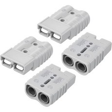 4팩 배터리 퀵 커넥트디커넥트 키트 6-10 AWG 케이블용으로 설계되었으며 12-36V DC 전압을 지원하고 50A 전류에 대해 정격을 제공합니다. 차량용 ATV 트레일러 견, Gray, Small