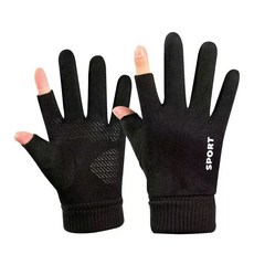 배달라이더 전용 손가락장갑 오토바이 택배 배송 작업용 미끄럼방지 방한 장갑, 블랙세트