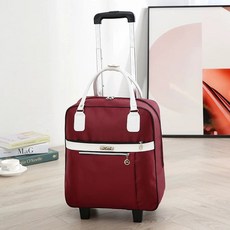 천여행가방 바퀴달린 비즈니스 여행 여성용 수하물, 1개, O. 와인 레드 등받이 없음 2륜
