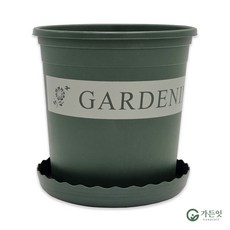 가든잇 가드닝 원형 플라스틱 화분 기본형 0.5갤런 소형 대형 베란다 텃밭 (받침세트), 1개