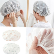 세안 헤어 캡 세안용 샤워 고탄력 방수 헤어 캡 여성 비닐 머리감기 밴딩 보호, 핑크