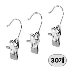 초이스픽 논슬립 외집게 바지집게 양말 옷걸이, 그레이, 30개