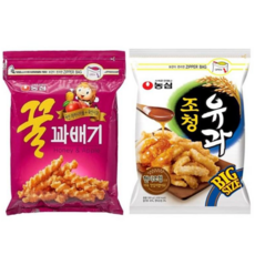 농심 꿀꽈배기 대용량 300g 1 + 1 조청유과 대용량 320g, 1세트