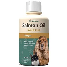 건강한 피부를 위한 NaturVet 연어 오일 반려동물 보충제 - 개털 보충제 - 개털 보충제 고양이 피부 보충제 - 오메가-3 6 9 DHA 공급원 EPA - 120