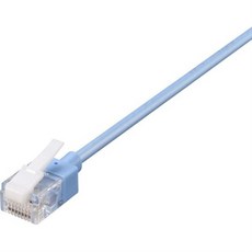 BUFFALO 손톱 부러지지 않는 Cat6A LAN 케이블 슬림 소형 커넥터 2m 블루 BL6ATSM20BL, 1개