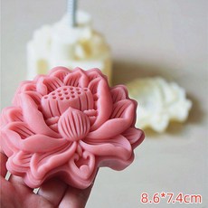 장미 월병틀 베이킹 월병 화과자틀 꽃틀 절편몰드 떡도장, 1개, 150g 뉴 연꽃 1개