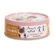 【臭貓動物園】貪貪Munchee｜肉泥機能主食罐 80g*24罐【整箱組】, 牛肉+雞肉, 80g, 24罐