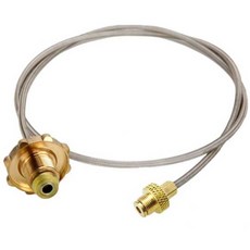 이소가스 변환 연결호스 부탄가스 버너 연결 어댑터 금속 편조 튜브 연결 튜브(1.5m) 1개, 금속 편조 튜브 연결 튜브(2m) × 1개