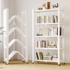 라보토리 원터치 다용도 접이식 간편 폴딩 철제선반, 5단, 화이트