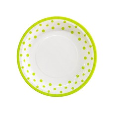 파티쇼 NEW 라인 도트 접시 6개입 생일 파티 셀프 홈파티 테이블 장식 피크닉 소품, 18cm, 라임
