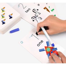 감정 학습카드 공부 아기 그림 쓰고지우는 활동카드 숫자, 1개