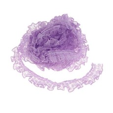 레이스 드리워진 리본 홈 봉제 리본 크로셰 폴리에스테르 테이프, 보라색, 폴리 에스터, 1개