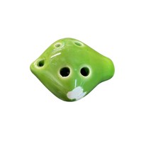 老羊樂器店 6孔 C調 高音 陶瓷 陶笛 (小陶笛), (表面破裂不影響使用), 1個