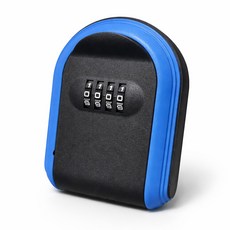 密碼鎖鑰匙收納盒 居家/租屋/露營必備 ABS材質 128x93x43mm, 藍色, 1個